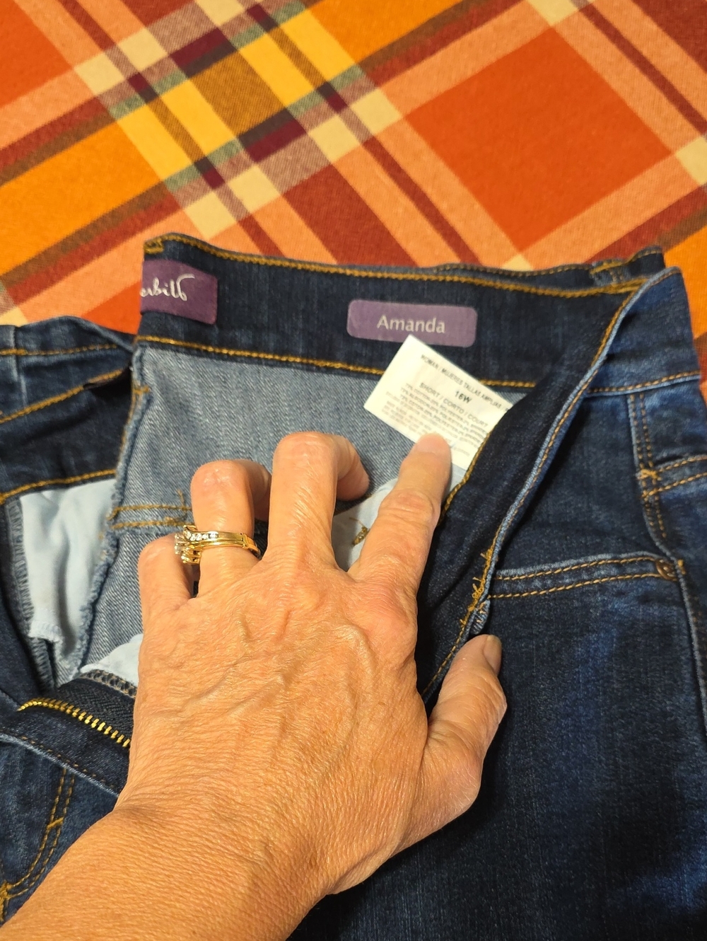 Gloria Vanderbilt Amanda Dark Blue Denim Jeans